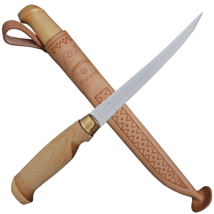 MARTTIINI Oy Filetiermesser "Classic Filetti 15" Birke, Lederscheide